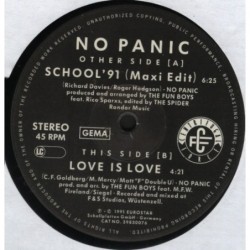 No Panic School '91 12"