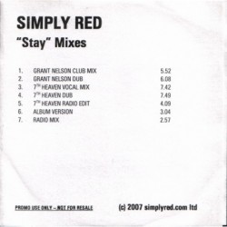 Simply Red Stay (Mixes) CD