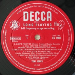 Tom Jones 13 Smash Hits LP